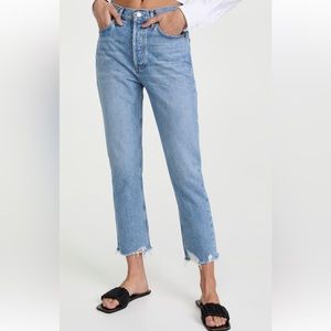 AGOLDE Riley Crop High-Rise Straight in Haven Sz27